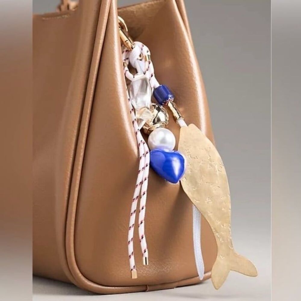 NATASHA HandBag Charm Hammered Fish Gold Purse Christ Religious  Womens Gift